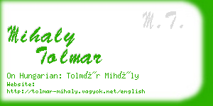 mihaly tolmar business card